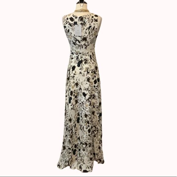 NWT New A.L.C Harlan Floral print  100% Silk-crepe Maxi Dress Sz 2 - Picture 5 of 16